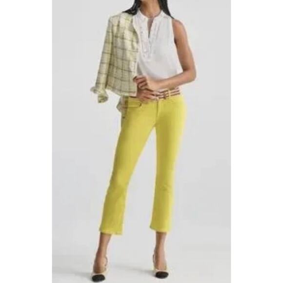 Cabi Style 6286 Kick Back Kick Flare in Bright Yellow, Size 6 - Picture 2 of 7